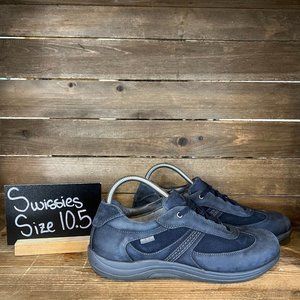 Womens Swissies Black Suede Athletic Waterproof Walking Sneakers Shoes Size 10.5